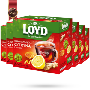 چای کیسه ای هرمی لوید LOYD مدل لیموی آبدار juicy lemon پک 20 تایی بسته 6 عددی