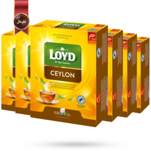 چای کیسه ای لوید LOYD مدل سیلان ceylon پک 100 تایی بسته 6 عددی