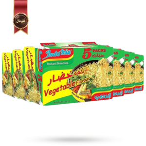 نودل اندومی indomie مدل سبزیجات vegetable وزن 70 گرم پک 5 تایی بسته 6 عددی