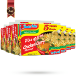 نودل اندومی indomie مدل مرغ کاری chicken curry وزن 70 گرم پک 5 تایی بسته 6 عددی