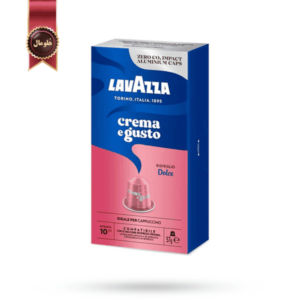 کپسول قهوه لاوازا lavazza مدل کرما اِ گاستو دولچه crema e gusto dolce پک 10 تایی