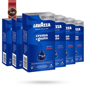 کپسول قهوه لاوازا lavazza مدل کرما اِ گاستو کلاسیکو crema e gusto classico پک 10 تایی بسته 6 عددی