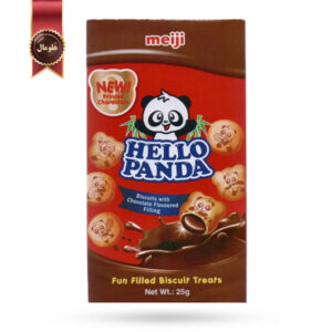 بیسکوییت شکلاتی هلو پاندا hello panda وزن 25 گرم