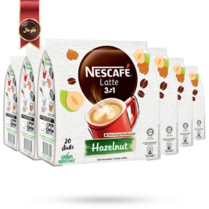 6 بسته کافه لاته نسکافه Nescafe مدل فندق hazelnut پک 20 ساشه ای