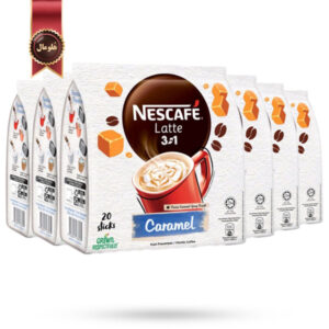 کافه لاته نسکافه Nescafe مدل کارامل caramel پک 20 ساشه ای بسته 6 عددی