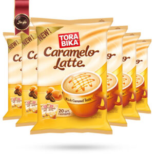 کافی میکس تورابیکا torabika مدل لاته کاراملی Caramel latte پک 20 ساشه ای بسته 6 عددی