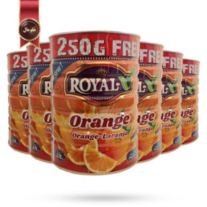 6 عدد پودر شربت رویال royal مدل پرتقال Orange وزن 2750 گرم