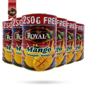 6 عدد پودر شربت رویال royal مدل انبه mango وزن 2750 گرم