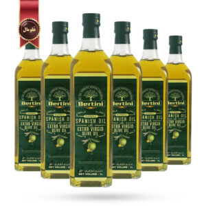 6 عدد روغن زیتون فوق بکر برتینی Bertini EXTRA VIRGIN OLIVE OIL حجم یک لیتر