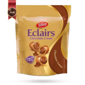 تافی مغزدار تیفانی ایکلرز Tiffany Eclairs مدل کرم شکلاتی Chocolate cream وزن 550 گرم