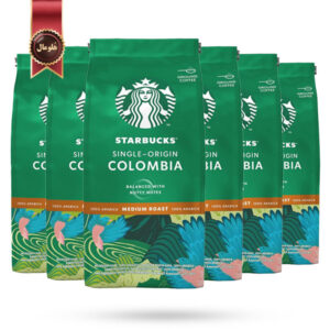 6 بسته پودر قهوه استارباکس Starbucks مدل کلمبیا Colombia وزن 200 گرم