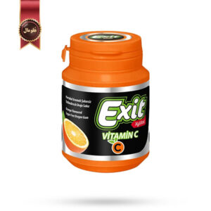 آدامس بدون قند اگزیت Exit مدل ویتامین سی پرتقال Orange vitamin C وزن 50 گرم