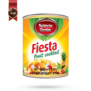 کمپوت والنسیا گاردن valencia garden مدل کوکتل میوه ای فیستا Fiesta fruit cocktail وزن 850 گرم