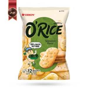 کراکر طبیعی اوریس اورین ORION O'rice طعم جلبک دریایی seaweed flavor پک 12 تایی