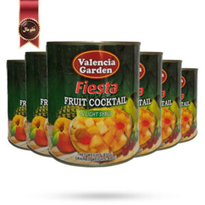 6 عدد کمپوت والنسیا گاردن valencia garden مدل کوکتل میوه ای فیستا Fiesta fruit cocktail وزن 850 گرم