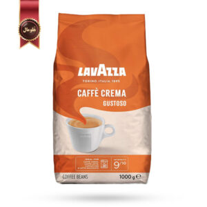 دانه قهوه لاوازا lavazza مدل کافه کرما گوستوسو caffe Crema Gustoso یک کیلویی