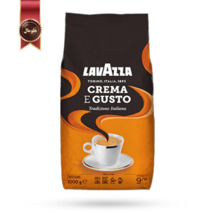 دانه قهوه لاوازا lavazza مدل کرم اِ گاستو تردزیون ایتالیانو Crema e gusto Tradizione Italiana یک کیلویی