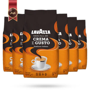 6 بسته دانه قهوه لاوازا lavazza مدل کرم اِ گاستو تردزیون ایتالیانو Crema e gusto Tradizione Italiana یک کیلویی