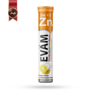 قرص جوشان ایوام evam مدل زینک همراه با ویتامین سی Zinc Plus Vitamin C