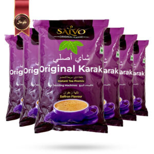 6 بسته چای کرک سالوو Salvo مدل طعم زعفران Saffron flavour یک کیلویی