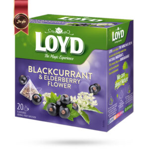 چای کیسه ای هرمی لوید LOYD مدل توت سیاه و سنجد Blackcurrant & Elderberry پک 20 تایی