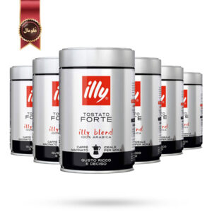 6 عدد پودر قهوه قوطی ایلی illy مدل توستاتو فورته tostato forte وزن 250 گرم