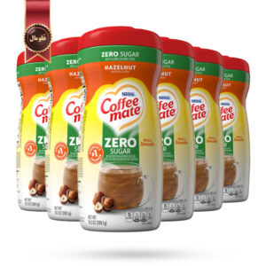 6 عدد کافی میت نستله coffee mate nestle مدل بدون شکر فندق Hazelnut Zero Sugar وزن 289 گرم