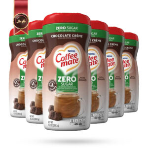 6 عدد کافی میت نستله coffee mate nestle مدل بدون شکر کرم شکلاتی chocolate cream Zero Sugar وزن 289 گرم