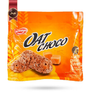 شکلات غلات اوت چوکو Oat choco مدل کاراملی naraya وزن 320 گرمی