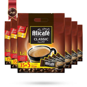 6 بسته کافی میکس علی کافه Alicafe مدل کلاسیک Classic پک 40 ساشه ای