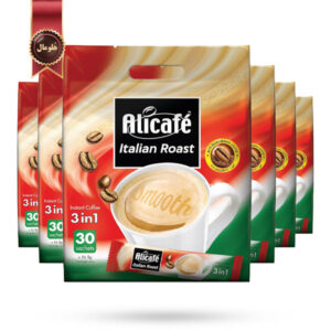 6 بسته کافی میکس علی کافه Alicafe مدل رست ایتالیایی Italian Roast پک 30 ساشه ای