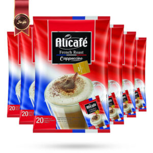 6 بسته کاپوچینو علی کافه Alicafe مدل فرنچ رست French Roast پک 20 ساشه ای