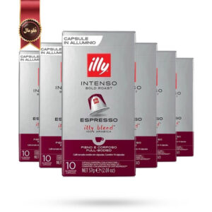 6 بسته کپسول قهوه ایلی illy مدل اینتنسو اسپرسو intenso espresso پک 10 تایی