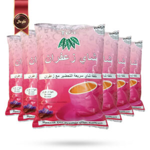 6 بسته چای کرک اصلی original karak مدل طعم زعفران saffron flavour یک کیلویی