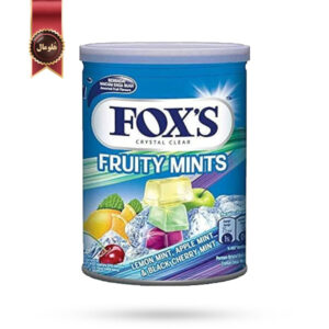 ابنبات کریستالی قوطی Foxs مدل میوه های نعنایی Fruity Mints وزن 180 گرم