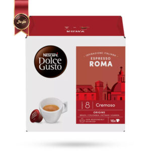 کپسول قهوه دولچه گوستو نسکافه Nescafe dolce gusto مدل اسپرسو روما Espresso Roma پک 16 عددی