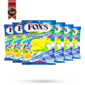 6 بسته آبنبات فوکس Foxs مدل میوه های نعنایی fruity mints وزن 125 گرم