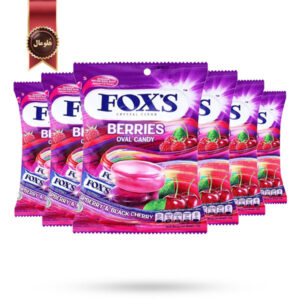 6 بسته آبنبات فوکس Foxs مدل انواع توت ها Berries وزن 125 گرم