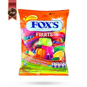 آبنبات کریستالی فوکس Foxs مدل میوه ای Fruits وزن 90 گرم