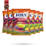 6 بسته آبنبات فوکس Foxs مدل میوه ای Fruits وزن 125 گرم