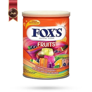 آبنبات کریستالی قوطی فوکس Foxs مدل میوه ای Fruits وزن 180 گرم