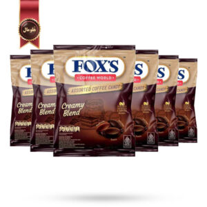 6 بسته ابنبات کریستالی فوکس Foxs مدل انواع آب نبات قهوه Assorted Coffee Candy وزن 90 گرم