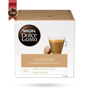 کپسول قهوه دولچه گوستو نسکافه Nescafe dolce gusto مدل کورتادو Cortado پک 16 عددی