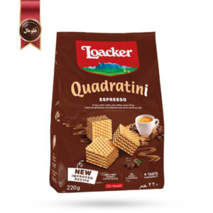 ویفر لوکرloacer مدل کوادراتینی اسپرسو Quadratini Espresso وزن 125 گرم