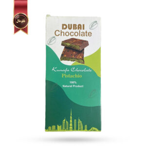 شکلات دبی Dubai Chocolate مدل پسته و کنافه kunafa chocolate pistachio وزن 200 گرم