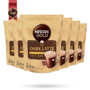 6 بسته نسکافه گلد NESCAFE GOLD مدل دارک لته Dark latte پک 12 ساشه ای