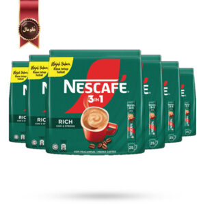 6 بسته کافی میکس نسکافه Nescafe مدل ریچ rich پک 25 ساشه ای