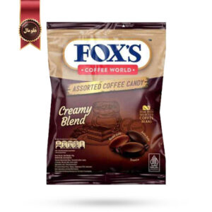 ابنبات کریستالی فوکس Foxs مدل انواع آب نبات قهوه Assorted Coffee Candy وزن 90 گرم