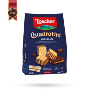 ویفر لوکر loacer مدل کوادراتینی شکلات Quadratini chocolate وزن 125 گرم