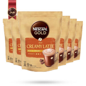 6 بسته نسکافه گلد NESCAFE GOLD مدل کرما لته creamy latte پک 12 ساشه ای